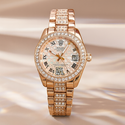 NUEVO Reloj Suizo Deluxe Oro Rosa